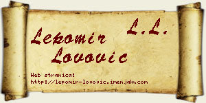 Lepomir Lovović vizit kartica